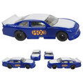 3"x1-1/4"x3/4" Blue & White Nascar Die Cast Car
